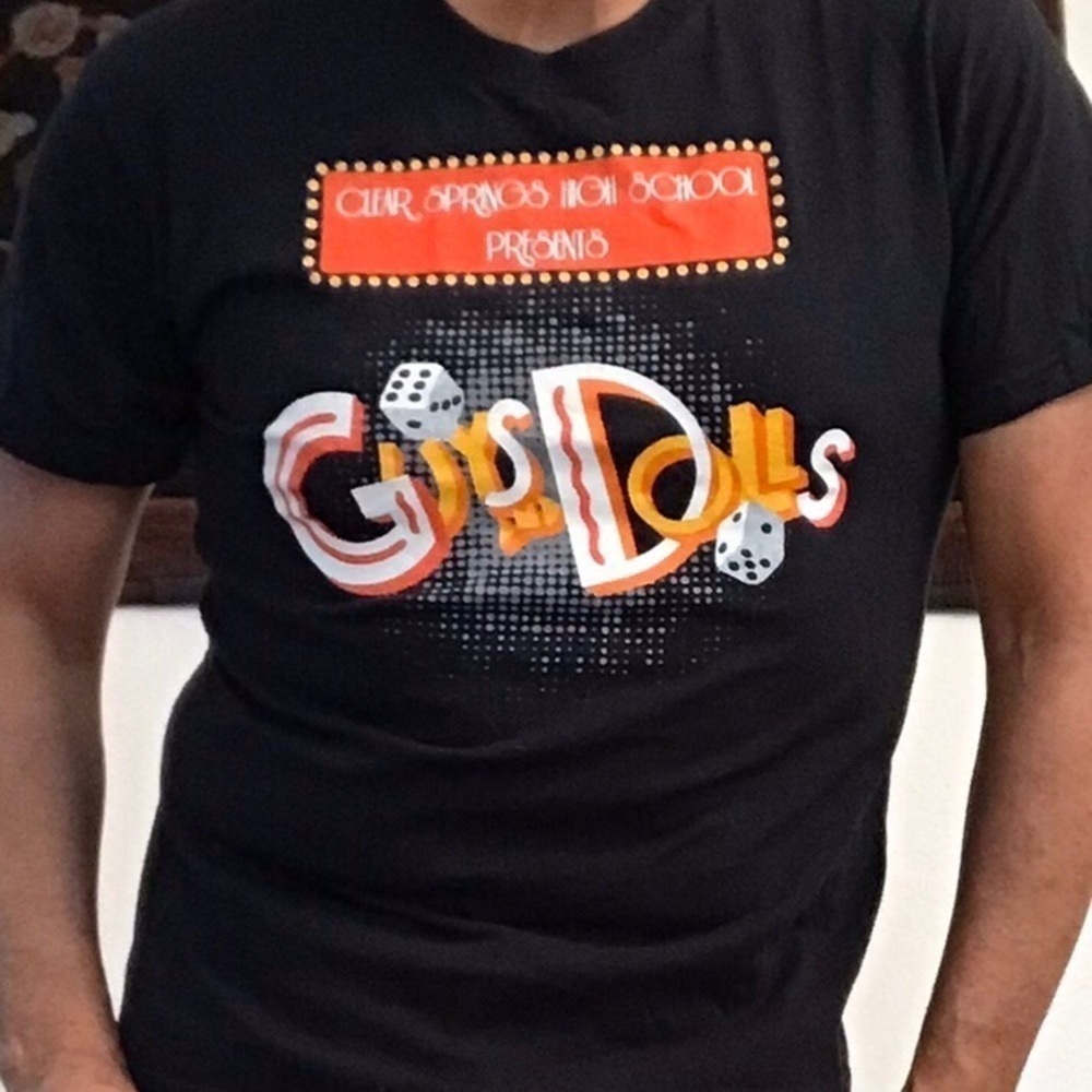 GUYS AND DOLLS HIGH SCHOOL SOUVENIR SHIRT MEDIUM